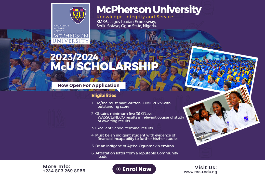 2023/2024 McU Scholarship