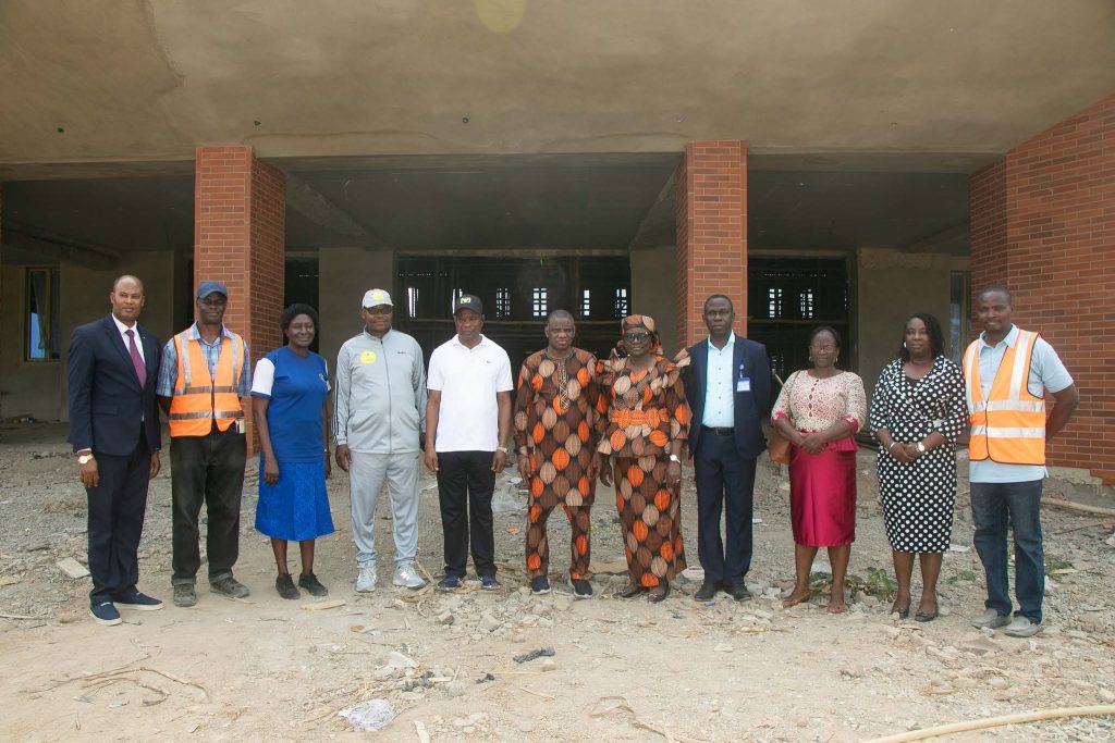 Revd. Aboyeji Inspects ongoing 5,000 Capacity Multipurpose Hall, expresses appreciation for progress of work.