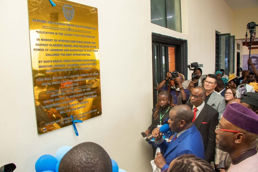 Dr. John Obaro Donates 5,000-Seater Multipurpose Hall to McPherson University