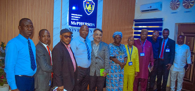 University Management met with the Administrator of Graduate Management Admission Council of Nigeria