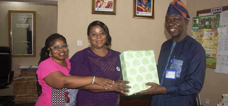 Staff celebrate Ag. Registrar, Olufemi Adebowale on his birthday anniversary